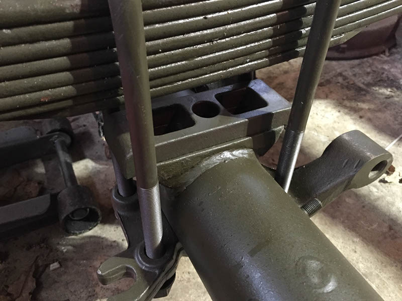 Springs re-arched and installed