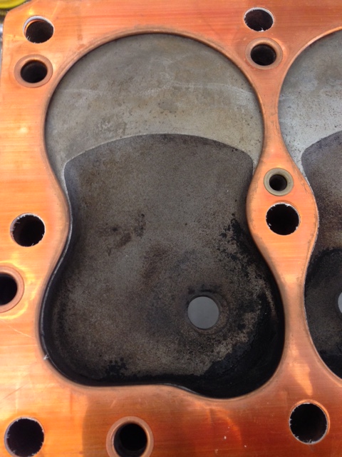 Here's the correct NOS Fel-pro gasket for the '51 Plymouth head. It's a 7:1 head, but when we're done we'll have 8:1.