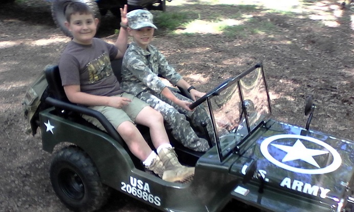 These fellows had a finely built jeep go cart even the adults were envious of..