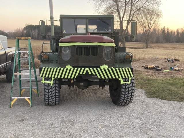 Laying out hood and bumper paint